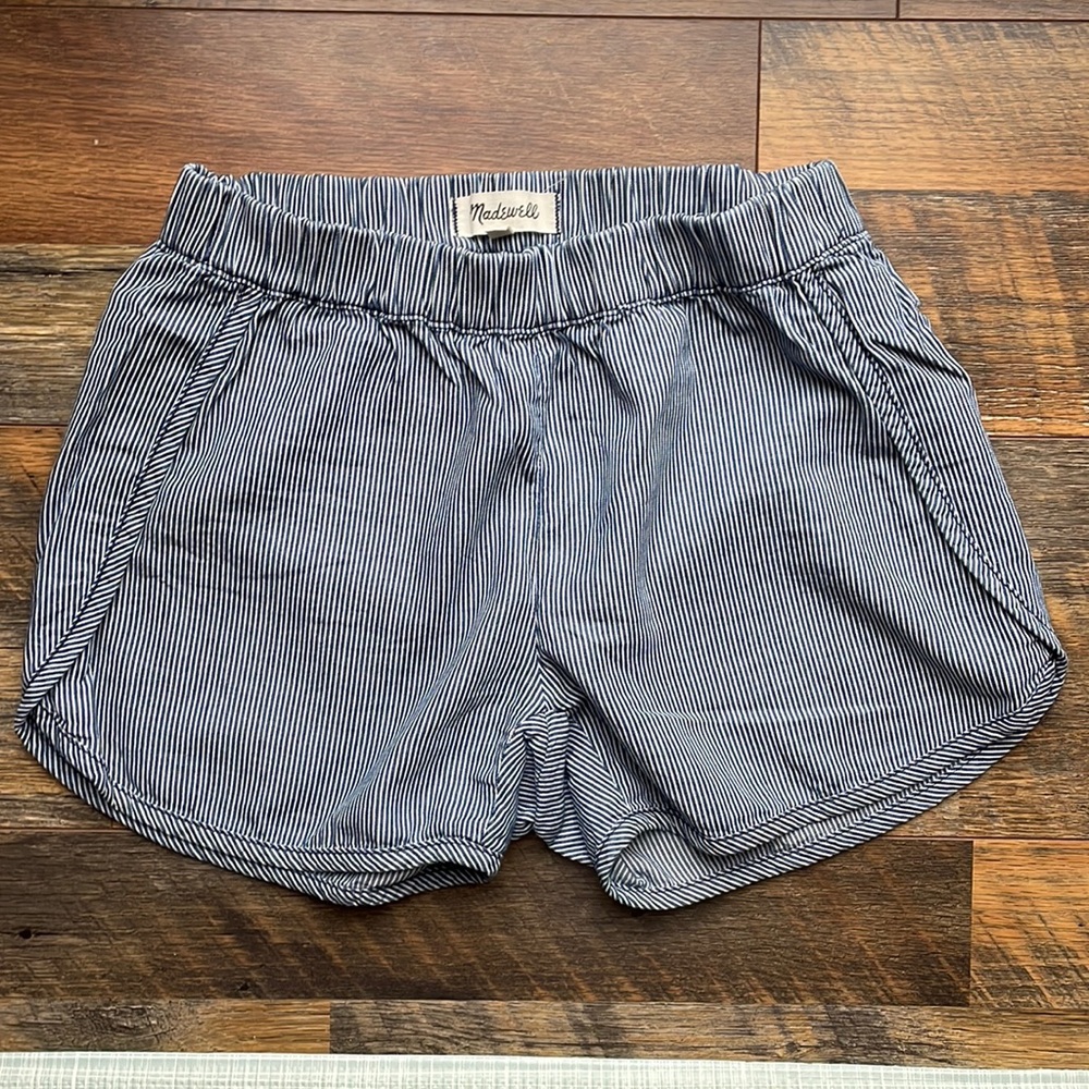 Madewell XXS Pinstripe Elastic Shorts